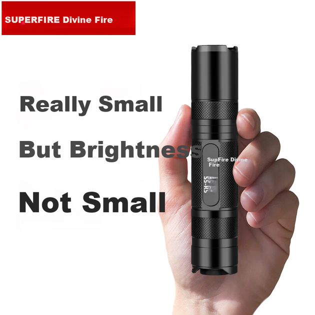 SupFire S5-R5 Оновлена версія високоінтенсивного світлодіодного ліхтарика, акумуляторного ультраяскравого далекобійного міні-портативного зовнішнього аварійного освітлення тривалого терміну служби батареї 5 Вт - зображення 2