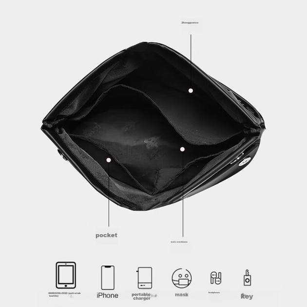 Сумка SEPTWOLVES Crossbody, чоловіча сумка через плече, рюкзак, повсякденний легкий стиль для щоденних поїздок, подарунок на Новий рік та День святого Валентина для хлопця - зображення 8
