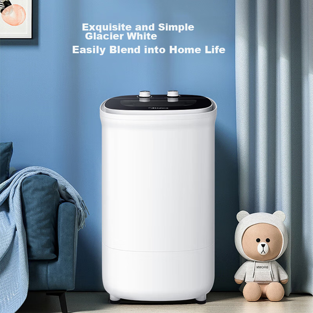 Напівавтоматична пральна машина для взуття Midea 4,5 кг, міні-побутова пральна машина, біонічний засіб для ручного миття взуття, очищення у всіх напрямках на 360°, необхідний засіб для оренди квартири для ледачих людей, пральна машина для взуття MXX45VWE - зображення 8