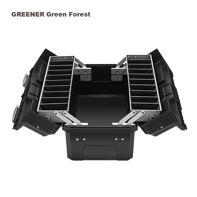 Багатофункціональна скринька для зберігання інструментів GREENER, автомобільна портативна скринька для домашнього електрика промислового класу, велика тришарова складна скринька для інструментів - Фото 9 Багатофункціональна скринька для зберігання інструментів GREENER, автомобільна портативна скринька для домашнього електрика промислового класу, велика тришарова складна скринька для інструментів - изображение 9