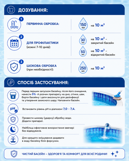 Засіб проти водоростей в басейні Algaecide, 5 л Silver Life - изображение 2