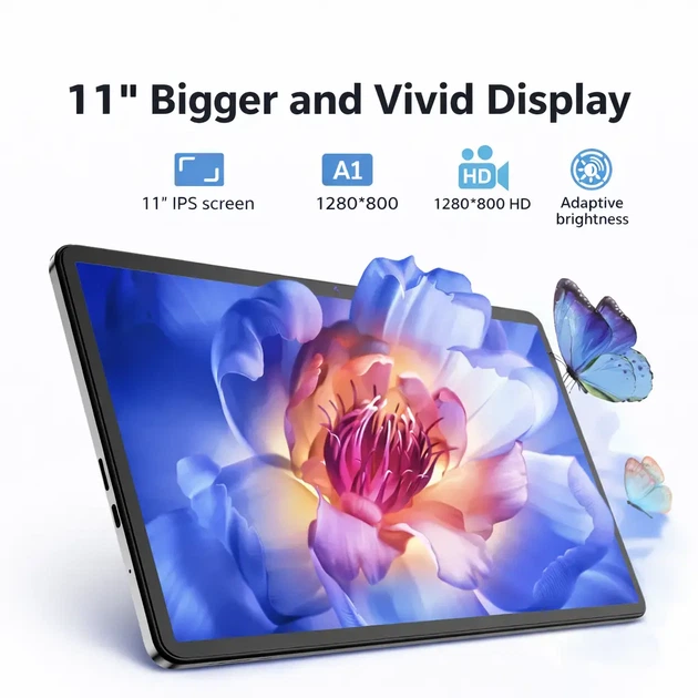 Планшет Relndoo 11" 24/128 ГБ Android, клавіатура, чохол, мишка - Фото 3 Планшет Relndoo 11" 24/128 ГБ Android, клавіатура, чохол, мишка - зображення 3