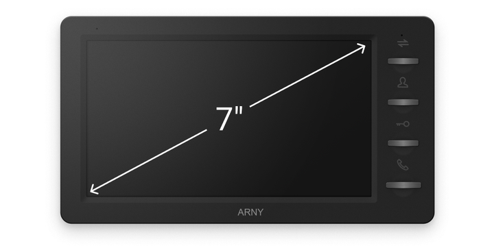 Мультиформатный комплект видеодомофона ARNY AVD-7008FHD (AVD-708 2Мп + AVP-05 2Мп) Black + Brown - изображение 2