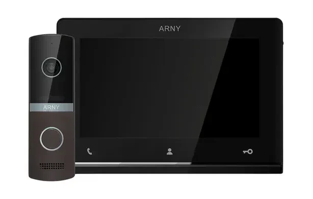 Мультиформатный комплект видеодомофона ARNY AVD-7121 (AVD-710 2Мп TFT + AVP-NG230 1Мп) Black + Brown - Фото 1 Мультиформатный комплект видеодомофона ARNY AVD-7121 (AVD-710 2Мп TFT + AVP-NG230 1Мп) Black + Brown - изображение 1
