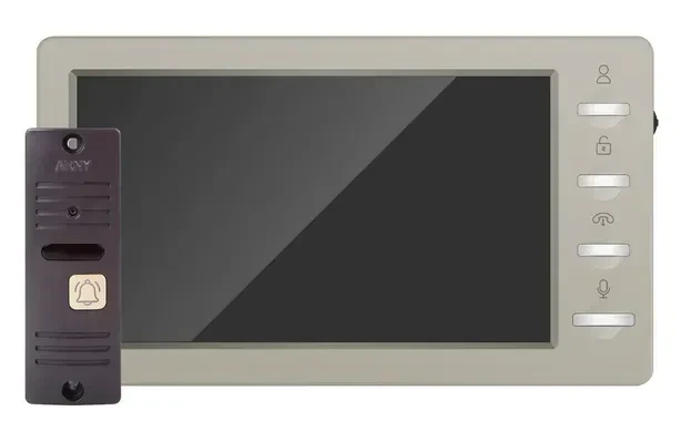 Мультиформатный комплект видеодомофона ARNY AVD-7008FHD (AVD-708 2Мп + AVP-05 2Мп) Beige + Brown - Фото 1 Мультиформатный комплект видеодомофона ARNY AVD-7008FHD (AVD-708 2Мп + AVP-05 2Мп) Beige + Brown - изображение 1