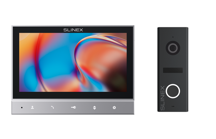 Комплект видеодомофона Slinex SK 7 Start (Slinex SK 7 grey + панель вызова ML-17HR graphite) - Фото 1 Комплект видеодомофона Slinex SK 7 Start (Slinex SK 7 grey + панель вызова ML-17HR graphite) - изображение 1