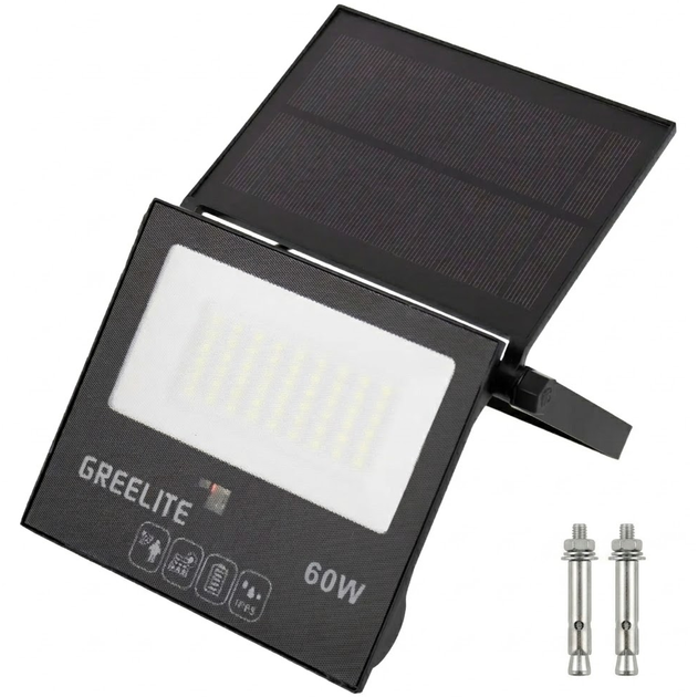 Прожектор уличный на солнечной батарее Greelite JX-60 60W с пультом (9022) - изображение 5