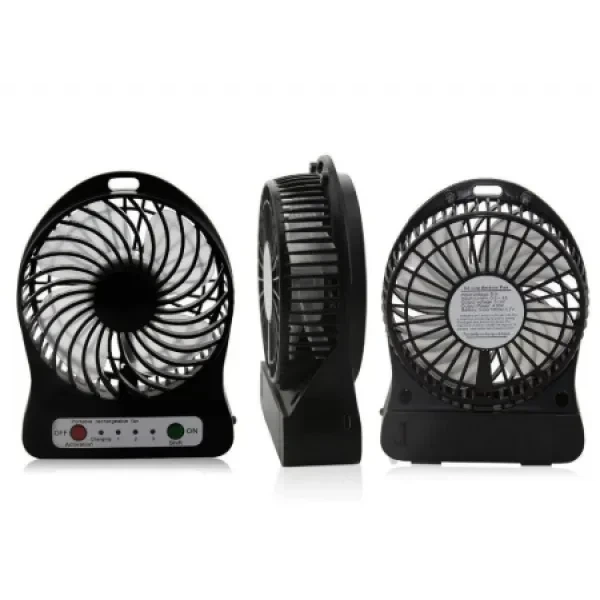 Настольный мини вентилятор Mini Fan XSFS-01 USB с аккумулятором 4.5W Black, портативный охладитель воздуха - изображение 2