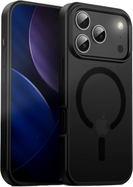 Чохол Crong Hybrid Frost Mag для Apple iPhone 17 Pro Black (CRGHFMIP1763PBLK) - Фото 2 Чохол Crong Hybrid Frost Mag для Apple iPhone 17 Pro Black (CRGHFMIP1763PBLK) - зображення 2