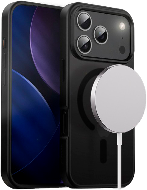 Чохол Crong Hybrid Frost Mag для Apple iPhone 17 Pro Black (CRGHFMIP1763PBLK) - Фото 1 Чохол Crong Hybrid Frost Mag для Apple iPhone 17 Pro Black (CRGHFMIP1763PBLK) - зображення 1