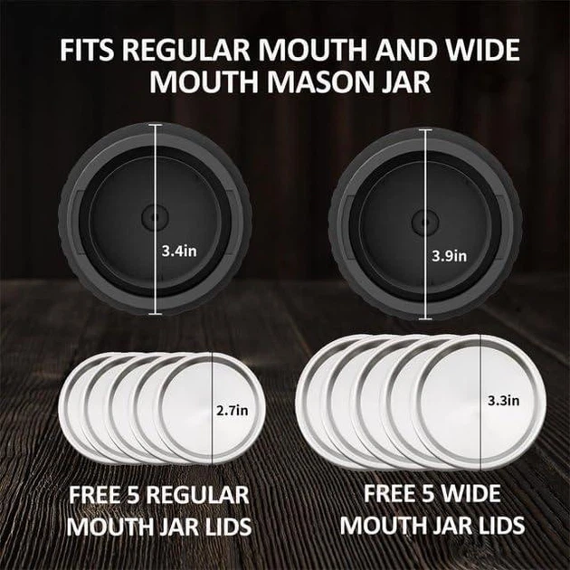 Автоматическая вакуумная упаковка для банок Mason Jar Черный Б/У - изображение 5