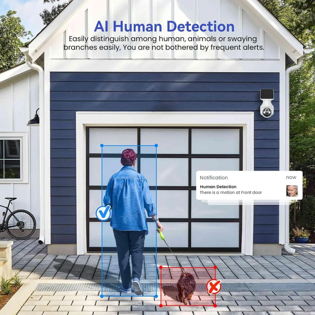 Наружная камера Q50 1080p с солнечным питанием, AI Detection движения Белый Б/У - Фото 5 Наружная камера Q50 1080p с солнечным питанием, AI Detection движения Белый Б/У - изображение 5