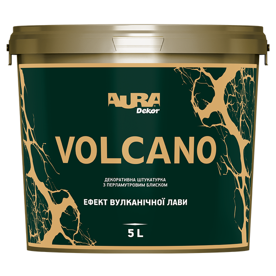 Декоративная штукатурка с перламутровым блеском Aura Volcano 5 л - Фото 1 Декоративная штукатурка с перламутровым блеском Aura Volcano 5 л - изображение 1