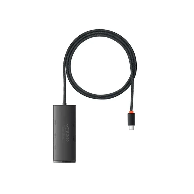 USB-хаб Baseus Lite Series 4-Port Type-C HUB Adapter (Type-C to USB 3.0*4 ) 1m Black - зображення 5