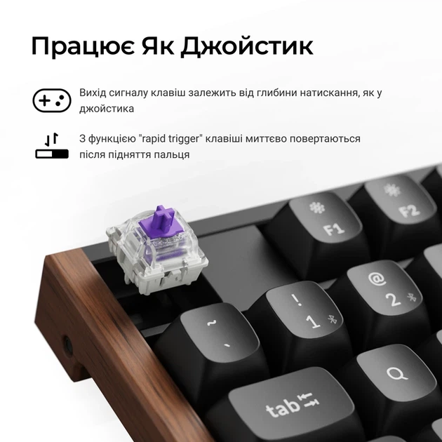 Клавіатура бездротова Keychron K10 HE Magnetic Switch Black RGB (K10H-F1-UA) - изображение 11