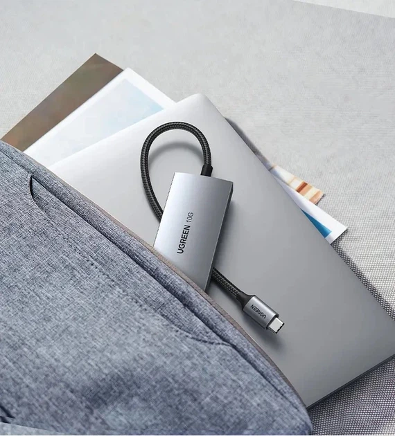 USB-хаб UGREEN CM480 USB-C to 2× USB 3.2+2×USB-C Adapter 10G (UGR-30758) - Фото 5 USB-хаб UGREEN CM480 USB-C to 2× USB 3.2+2×USB-C Adapter 10G (UGR-30758) - зображення 5
