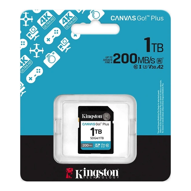 Карта пам'яті SDXC (UHS-1 U3) Kingston Canvas Go! Plus 1Tb class 10 A2 V30 (R200MB/s, W160MB/s) - изображение 2
