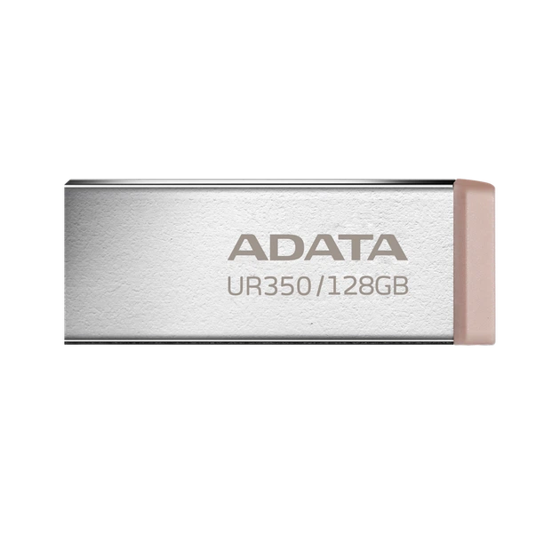 Флеш-накопичувач ADATA USB 3.2 UR 350 128Gb Silver/Beige - Фото 1 Флеш-накопичувач ADATA USB 3.2 UR 350 128Gb Silver/Beige - зображення 1