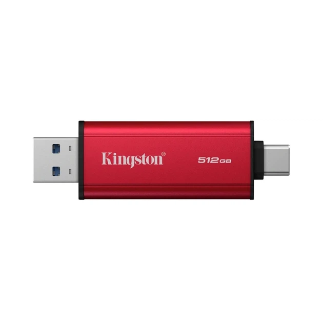 Портативний SSD Kingston Dual USB-A/C 512GB Dual Portable 1050MB/s USB 3.2 Gen 2 Red/Black - Фото 3 Портативний SSD Kingston Dual USB-A/C 512GB Dual Portable 1050MB/s USB 3.2 Gen 2 Red/Black - изображение 3