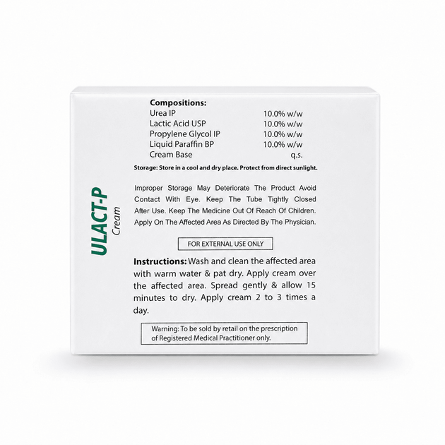 ULACT-P Alister крем с мочевиной 10%, молочной кислотой 10%, пропиленгликолем и жидким парафином для сухой и огрубевшей кожи, 50 г - изображение 2