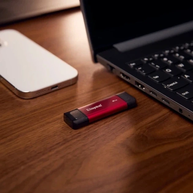 Портативний SSD Kingston Dual USB-A/C 2TB Dual Portable 1050MB/s USB 3.2 Gen 2 Red/Black - изображение 5