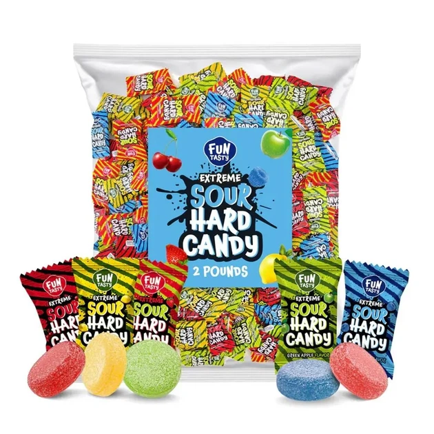 Леденцы SOUR HARD CANDY 1 кг. Мелкие конфеты с кислым фруктовым вкусом - изображение 3