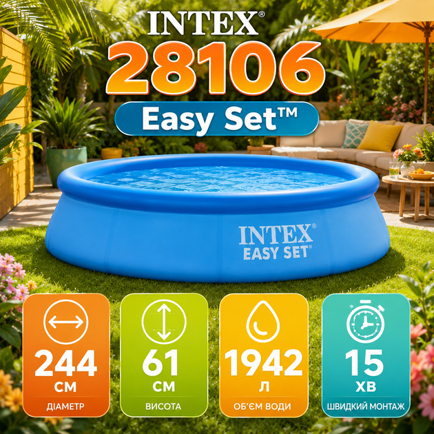 Надувной бассейн Intex 28106 Easy Set - изображение 3