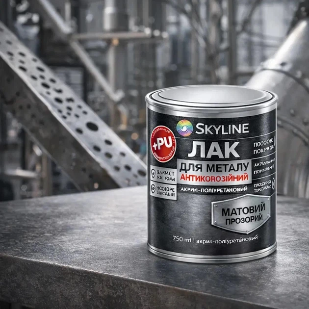 Лак для металла Skyline акрил-полиуретановый антикоррозионный матовый 0.75 л - изображение 8