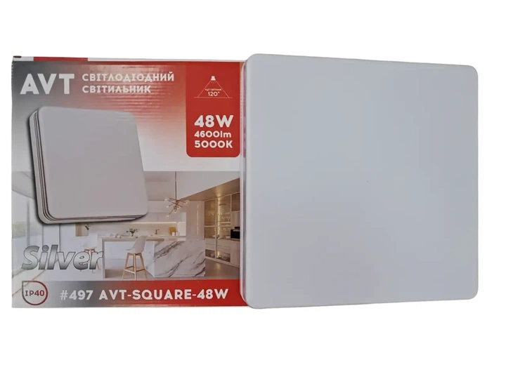 Світильник світлодіодний накладний Silver 48W 5000К IP40 квадратний - изображение 2