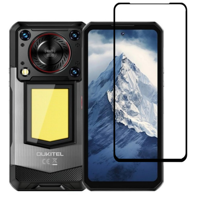 Защитное стекло LUX для Oukitel WP56 полная проклейка черный - Фото 1 Защитное стекло LUX для Oukitel WP56 полная проклейка черный - изображение 1