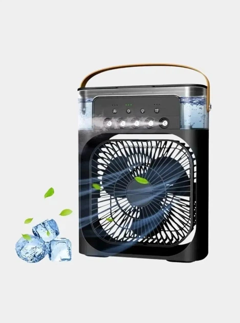 Портативний універсальний настільний міні-кондиціонер Mini Cooling Fan чорний з підсвічуванням USB-вентилятор зволожувач і таймер компактний вентилятор для офісу та дому міні-охолоджувач повітря portable cooling fan для спальні - Фото 6 Портативний універсальний настільний міні-кондиціонер Mini Cooling Fan чорний з підсвічуванням USB-вентилятор зволожувач і таймер компактний вентилятор для офісу та дому міні-охолоджувач повітря portable cooling fan для спальні - изображение 6
