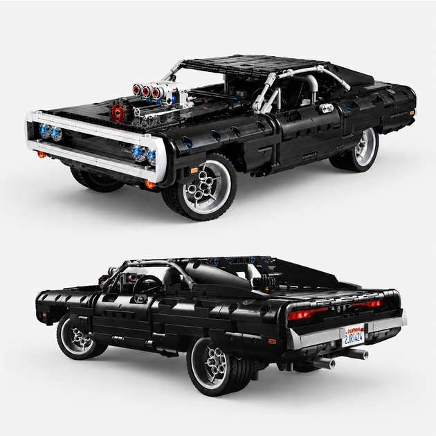 Конструктор автомобіль Dodge Charger Домініка Торетто 1077 деталей, чорний спорткар 39 см, з рухомими елементами - Фото 2 Конструктор автомобіль Dodge Charger Домініка Торетто 1077 деталей, чорний спорткар 39 см, з рухомими елементами - зображення 2