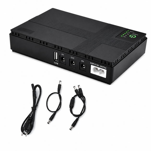 Бесперебойник для роутера UPS 5V, 9V, 12V 20000 mAh, Mini UPS для Wi-Fi роутера и GPON, ДБЖ для интернета, повербанк с аккумулятором - изображение 7
