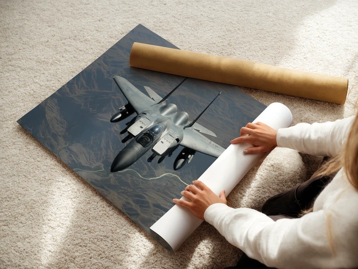 Постер Истребитель F-15 Eagle, военная авиация, A3 30×42 см (id6646) - изображение 3