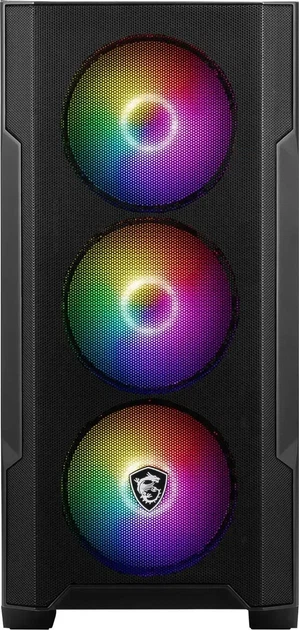 Корпус для ПК MSI MAG FORGE M100R / Micro-ATX Tower / 4x ARGB / Закаленное стекло / Без БП / Черный (101642360) - Уценка - изображение 2