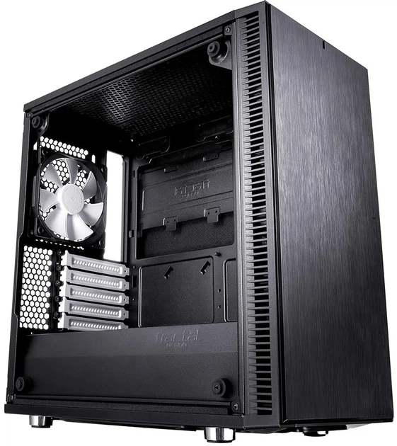 Корпус Fractal Design Define Mini C TG / без БП / Mini-Tower / mATX / Tempered Glass / 2x120mm Fans / USB 3.0 / Черный (101642365) - Уценка - Фото 2 Корпус Fractal Design Define Mini C TG / без БП / Mini-Tower / mATX / Tempered Glass / 2x120mm Fans / USB 3.0 / Черный (101642365) - Уценка - изображение 2