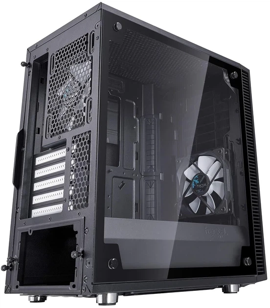 Корпус Fractal Design Define Mini C TG / без БП / Mini-Tower / mATX / Tempered Glass / 2x120mm Fans / USB 3.0 / Черный (101642365) - Уценка - Фото 8 Корпус Fractal Design Define Mini C TG / без БП / Mini-Tower / mATX / Tempered Glass / 2x120mm Fans / USB 3.0 / Черный (101642365) - Уценка - изображение 8