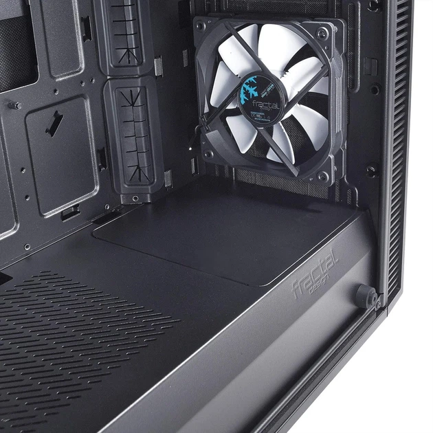 Корпус Fractal Design Define Mini C TG / без БП / Mini-Tower / mATX / Tempered Glass / 2x120mm Fans / USB 3.0 / Черный (101642365) - Уценка - Фото 12 Корпус Fractal Design Define Mini C TG / без БП / Mini-Tower / mATX / Tempered Glass / 2x120mm Fans / USB 3.0 / Черный (101642365) - Уценка - изображение 12