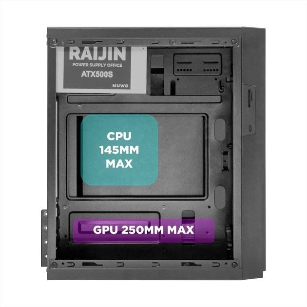Корпус NUWO Leshi L703 / БП Nuwo 240W / Micro-ATX / 2xUSB 3.0 / 2xUSB 2.0 / Card Reader / Черный (101647102) - Уценка - изображение 4