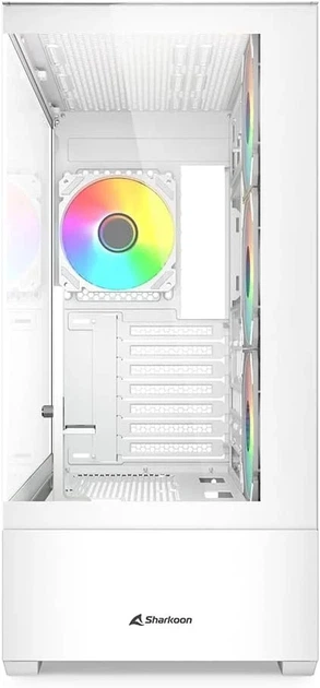 Корпус для ПК Sharkoon AK6 RGB White / Бесшовное стекло 270° / поддержка BTF / Без БП / Белый (101642237) - Уценка - Фото 2 Корпус для ПК Sharkoon AK6 RGB White / Бесшовное стекло 270° / поддержка BTF / Без БП / Белый (101642237) - Уценка - изображение 2