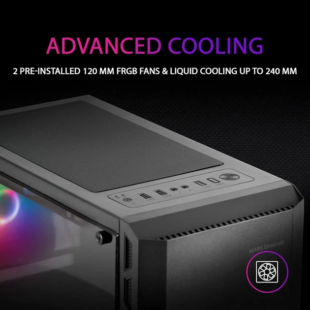 Корпус для ПК Mars Gaming MC-X2 FRGB Черный (102100939) - Уценка - изображение 5