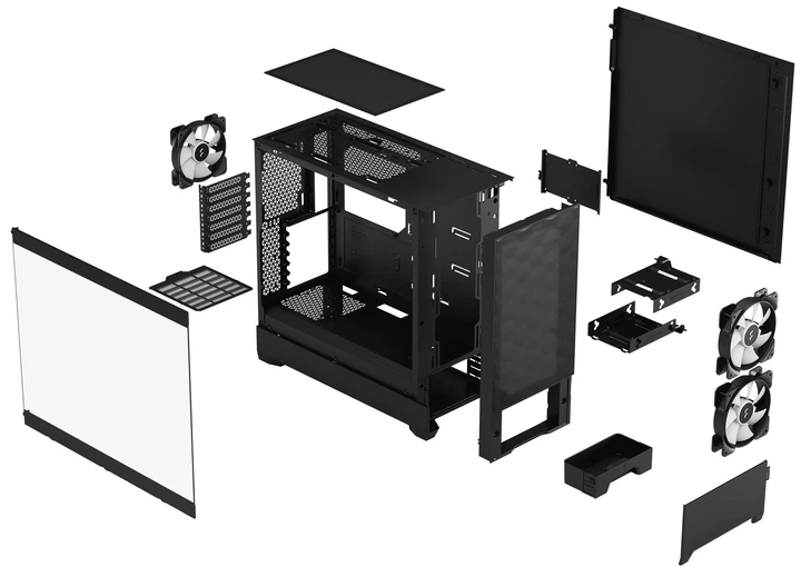 Корпус Fractal Design Pop Air RGB / без БЖ / ATX / Midi-Tower / 3x120mm ARGB / Glass / USB 3.0 / Black (101633460) - Уценка - изображение 11