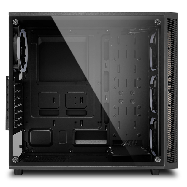 Корпус Sharkoon TG4 RGB / без БП / Midi-Tower / 4x120mm RGB / ATX / USB 3.0 / Черный (101920037) - Уценка - изображение 4