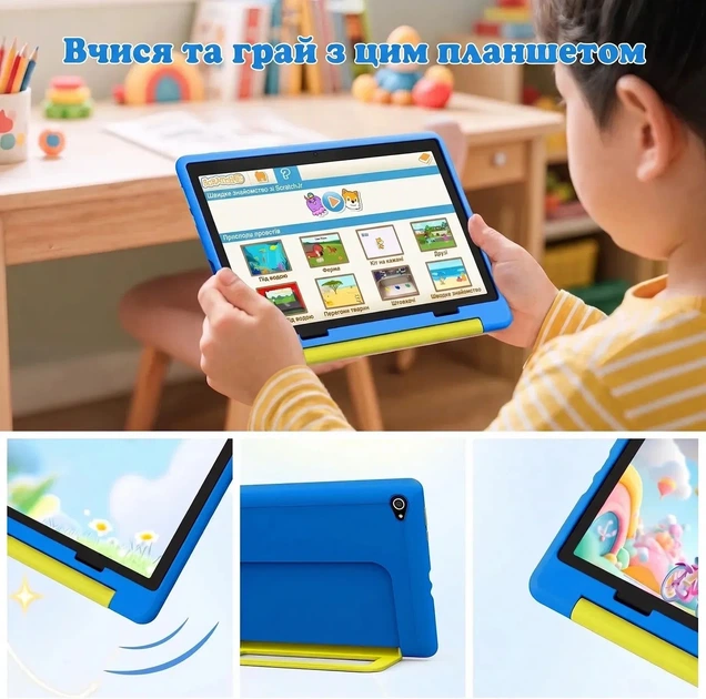 Детский планшет 10.1" Ainmel KT1028 (3+14)/64 ГБ 8 ядер Android 14 5000 mAh Черный (102022883) - Уценка - Фото 3 Детский планшет 10.1" Ainmel KT1028 (3+14)/64 ГБ 8 ядер Android 14 5000 mAh Черный (102022883) - Уценка - изображение 3