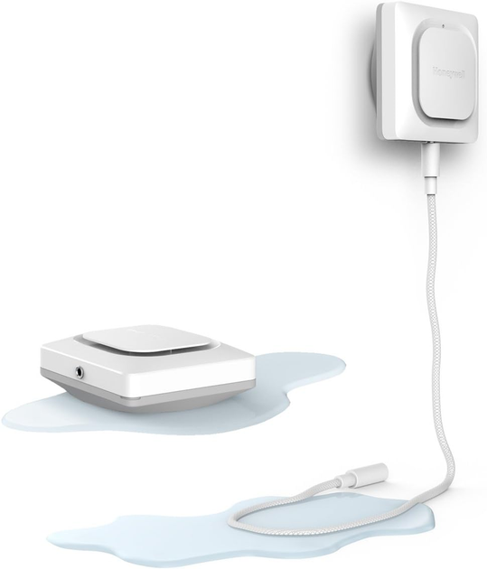 Умный Wi-Fi датчик утечки воды и замерзания Resideo (Honeywell) W1 White с сенсорным кабелем 1.2м и сиреной 100 дБ - изображение 3