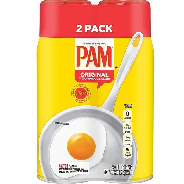 Набір антипригарних кулінарних спреїв PAM Canola Oil 2 шт по 340 г - Фото 1 Набір антипригарних кулінарних спреїв PAM Canola Oil 2 шт по 340 г - зображення 1