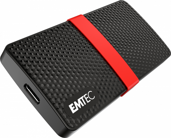 Dysk SSD Emtec X200 Portable SSD Power Plus 1TB USB Type-C 3.2 Gen 1 Black-Red (EMTECSSD13) - Zdjęcie 1 Dysk SSD Emtec X200 Portable SSD Power Plus 1TB USB Type-C 3.2 Gen 1 Black-Red (EMTECSSD13) - obraz 1