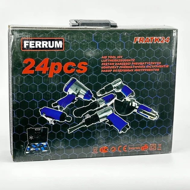 Набір пневмоінструментів FERRUM FRATK24 24 ел - изображение 5