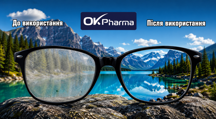 Волога серветка для очищення окулярів та оптики OK Pharma №50 12х15 см (8322001 ) - Фото 8 Волога серветка для очищення окулярів та оптики OK Pharma №50 12х15 см (8322001 ) - зображення 8