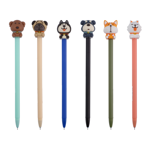 Ручка гелева ZiBi KIDS Line 2236 0,5мм DOGS "пиши-стирай" синя (36) /ZB.2236/ - изображение 2